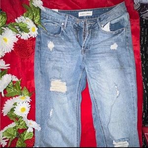 Almost Famous blue ripped skinny cropped jeans 🪩